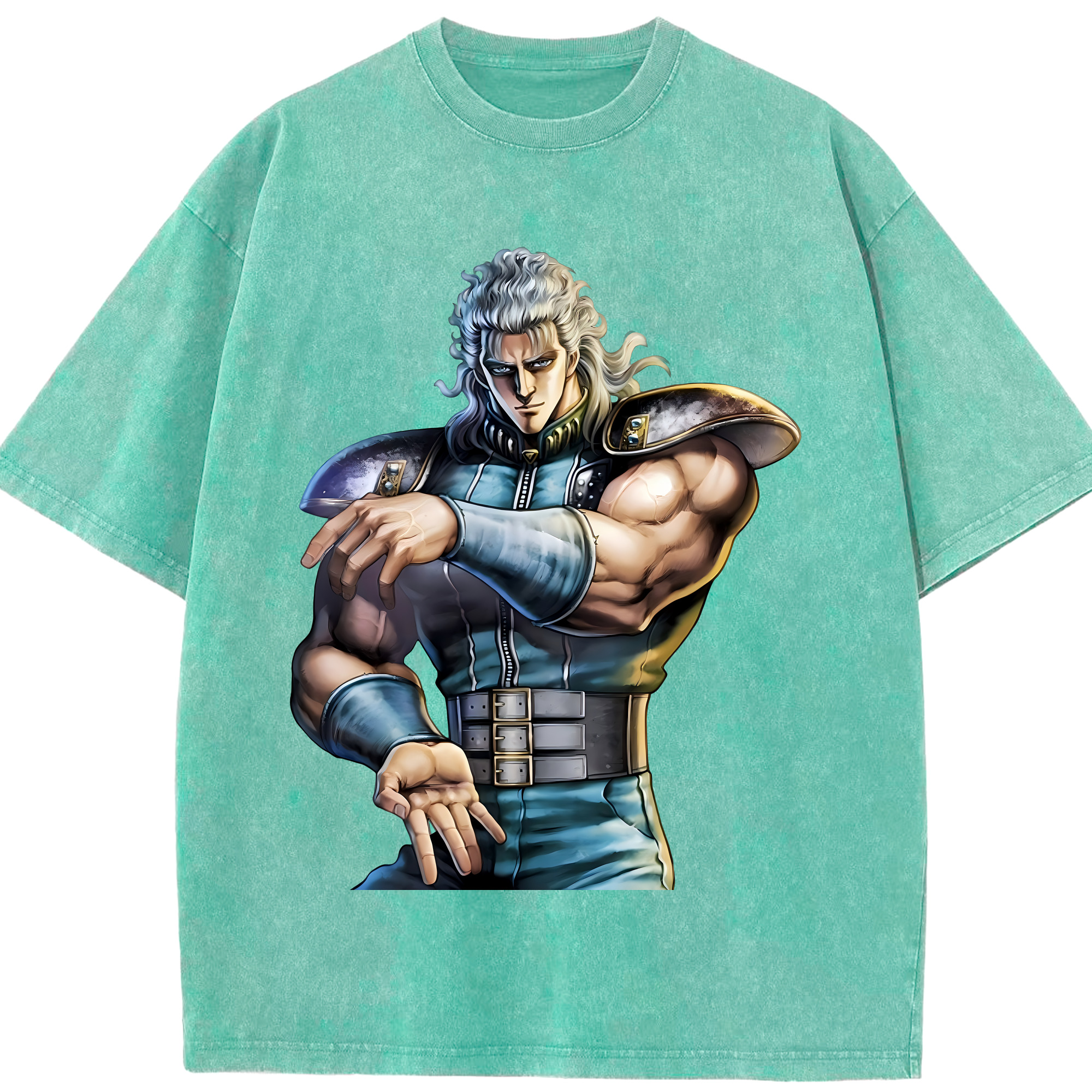 （画像用） 北斗の拳 Fist of the North Star 綿100% ヴィンテージ風 半袖Tシャツ（フロントプリント）